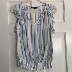 INC Gauze Flutter Top